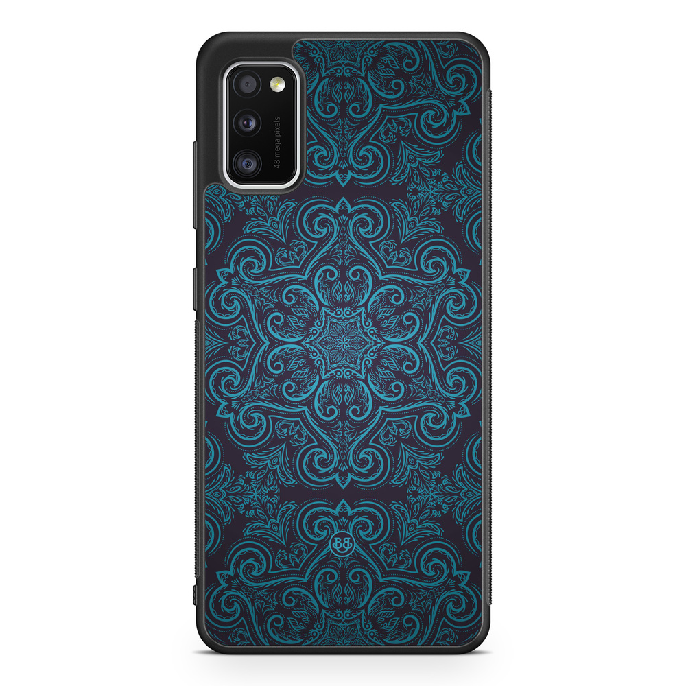 Samsung Galaxy A41 Case - Blue Retro Pattern