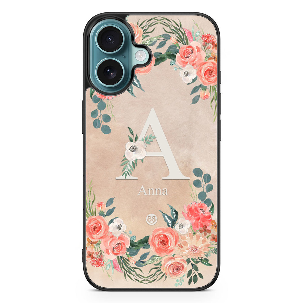 iPhone 16 Custom Case - Monogram Sand