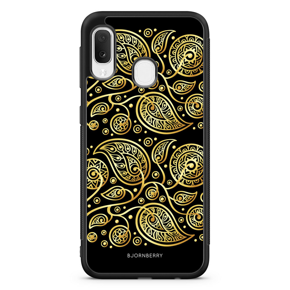 Samsung Galaxy A20e Case - Gold Flowers