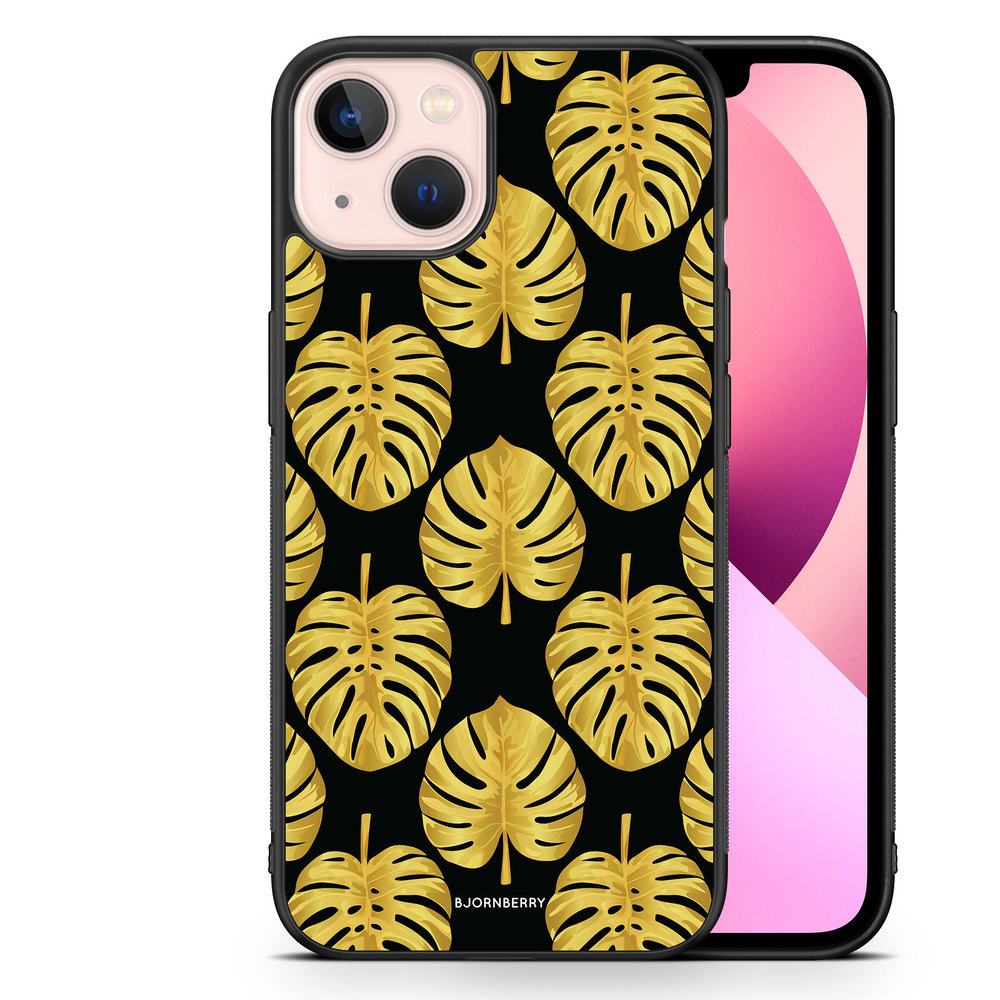 iPhone 13 Case - Gold Monstera