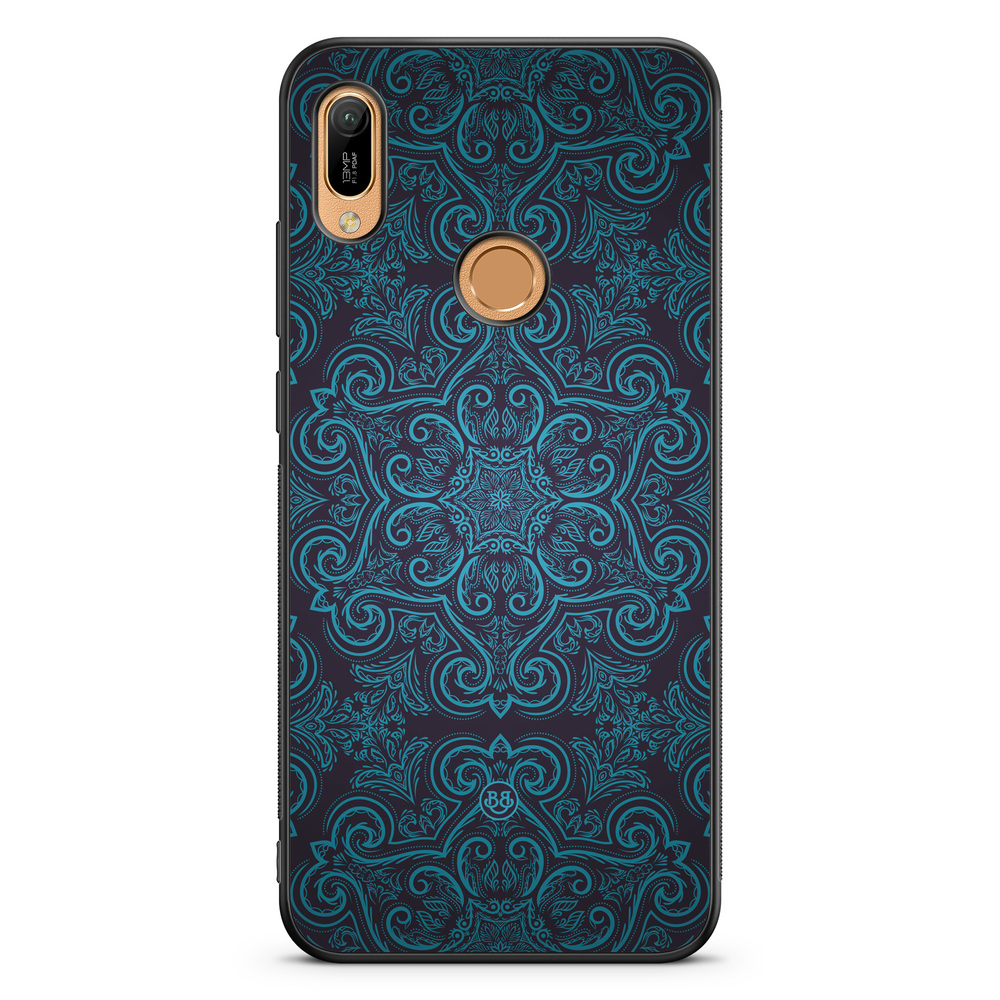 Huawei Y6 2019 Case - Blue Retro Pattern
