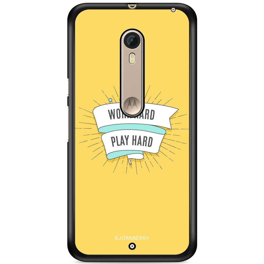 Moto X Style Case - Work hard play hard