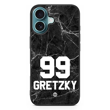 iPhone 16 Custom Case - Black Marmor Number