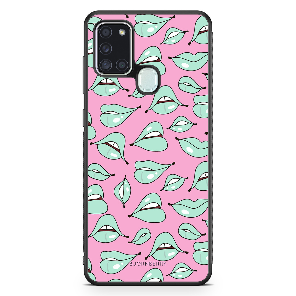 Samsung Galaxy A21s Case - Green Lips