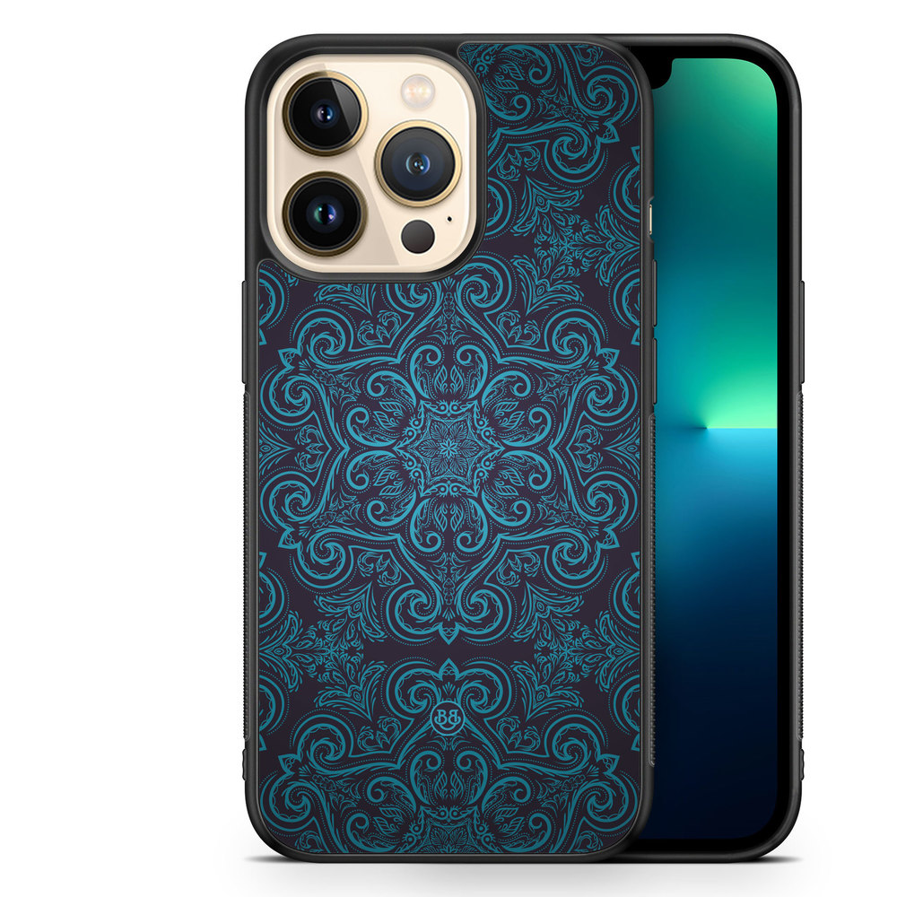 iPhone 13 Pro Case - Blue Retro Pattern