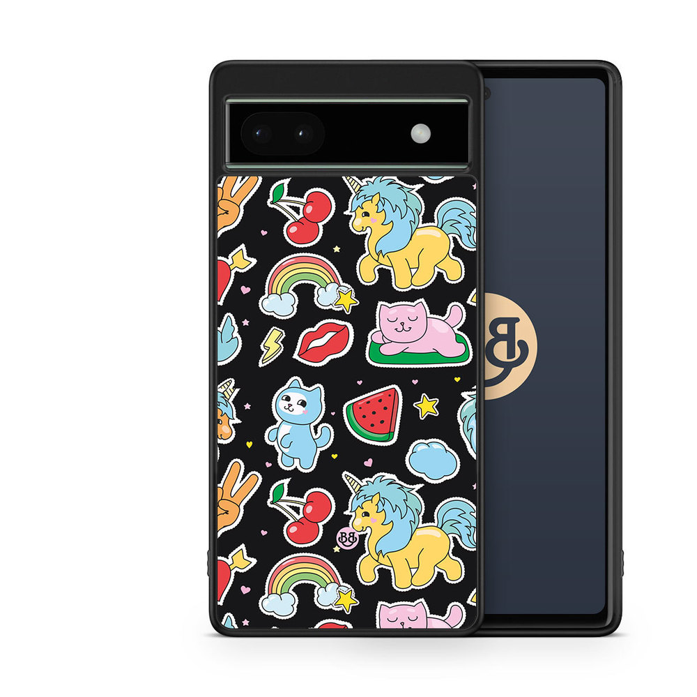Google Pixel 6a Case - Cute Stickers