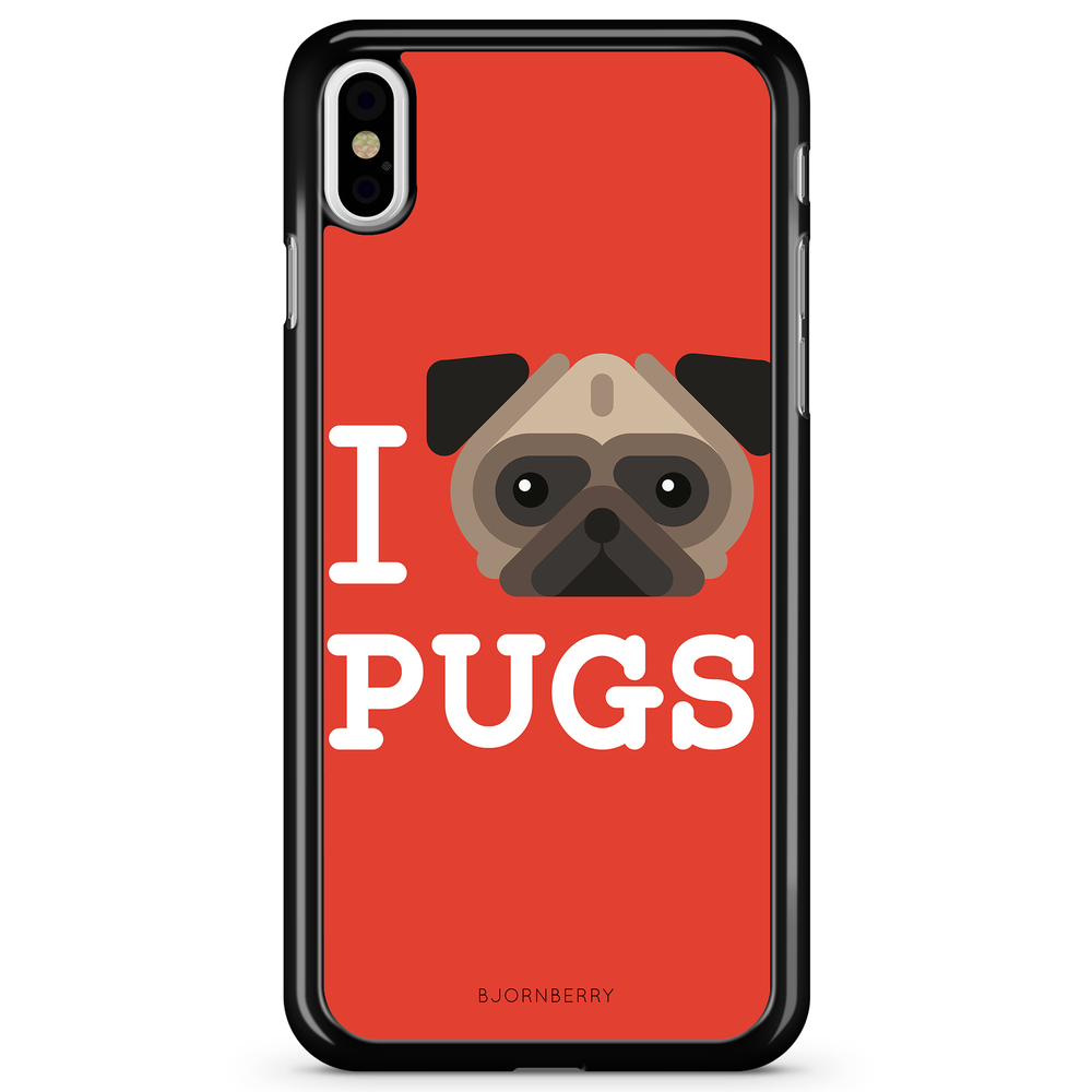 iPhone X / XS Case - I Love Pugs