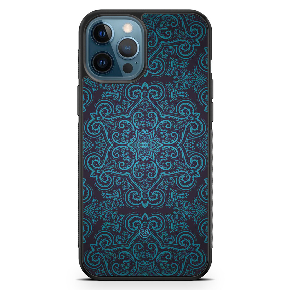 iPhone 12 Pro Case - Blue Retro Pattern