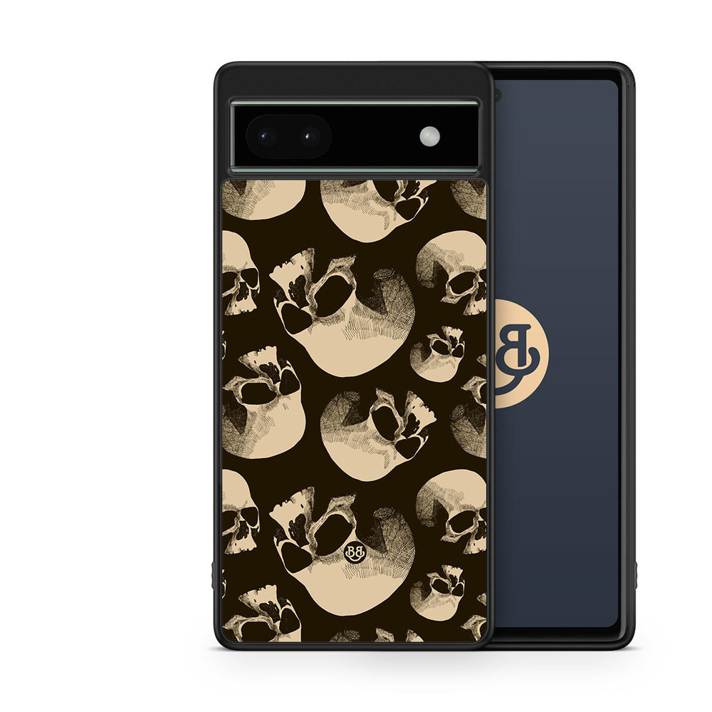 Google Pixel 6a Case - Skull Pattern