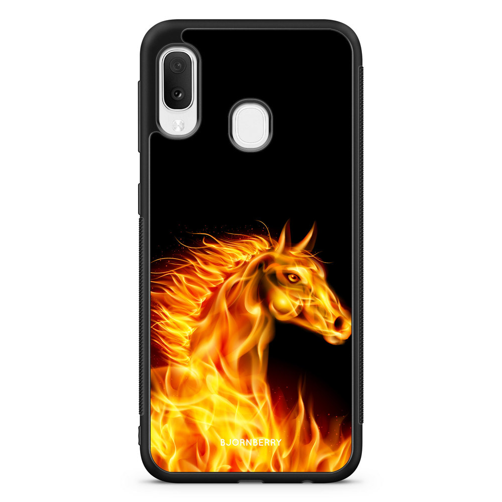 Samsung Galaxy A20e Case - Flames Horse