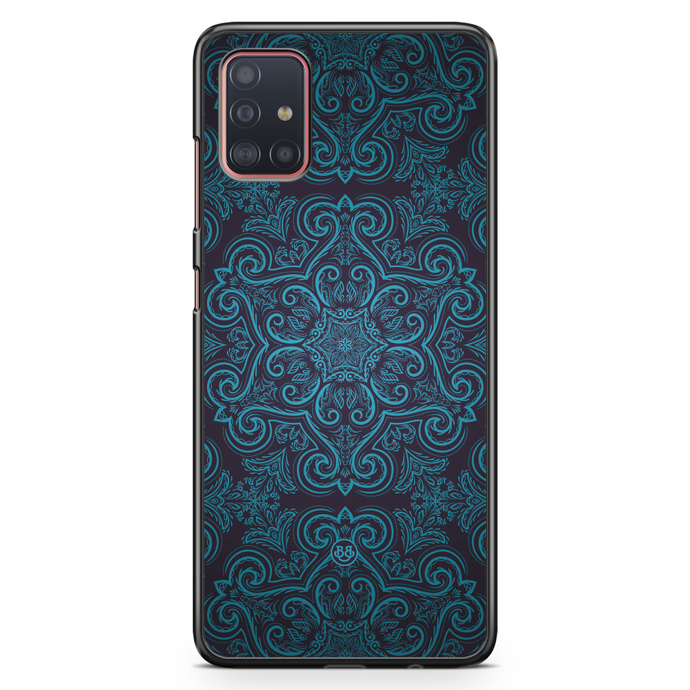 Samsung Galaxy A51 Case - Blue Retro Pattern