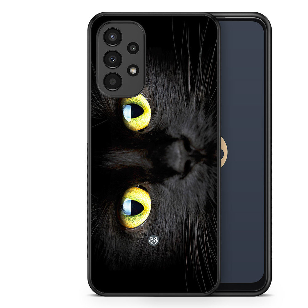 Samsung Galaxy A13 Case - Black Cat Close up