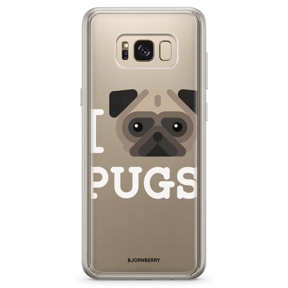 Samsung Galaxy S8 Fashion Skal - I Love Pugs