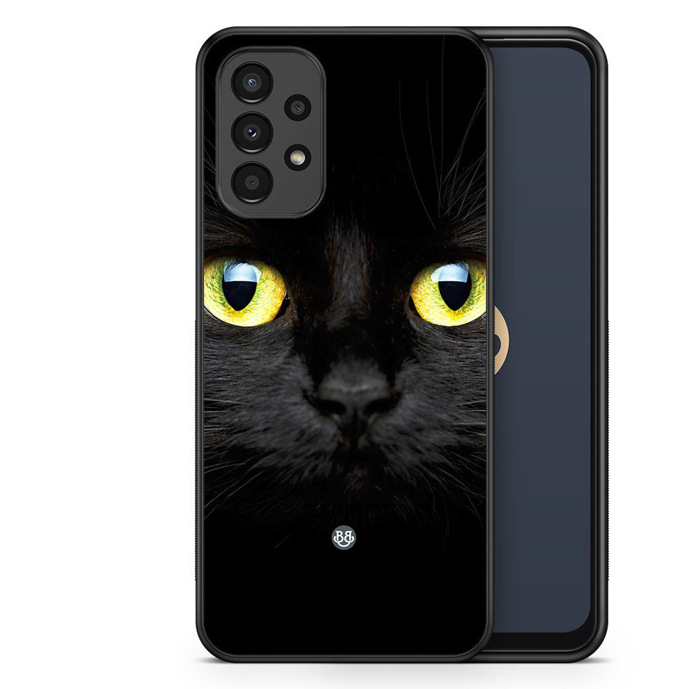 Samsung Galaxy A13 Case - Black Cat Closeup