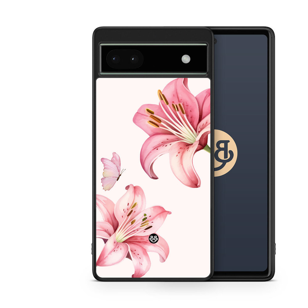Google Pixel 6a Case - WILD BLOOM - Pink Lily