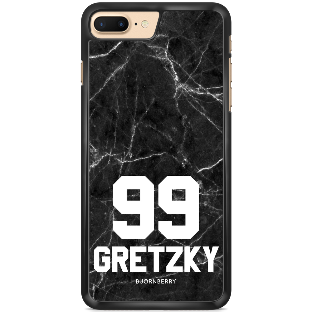 iPhone 7 Plus Custom Case  - Black Marble Number