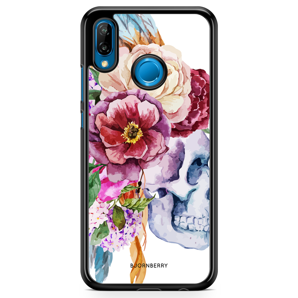 Huawei P20 Lite Case - Skull & Flowers