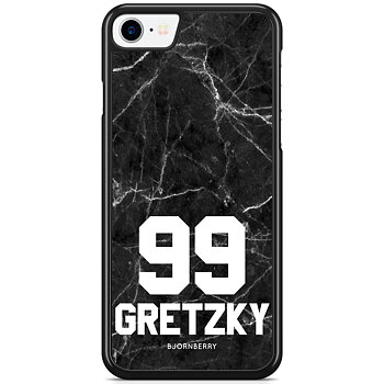 iPhone 7 Custom Skal - Svart Marmor Nummer