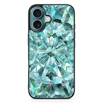 iPhone 16 Skal - Gröna Kristaller
