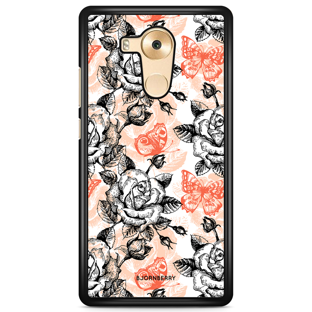 Huawei Mate 9 Pro Case - Roses & Butterflies
