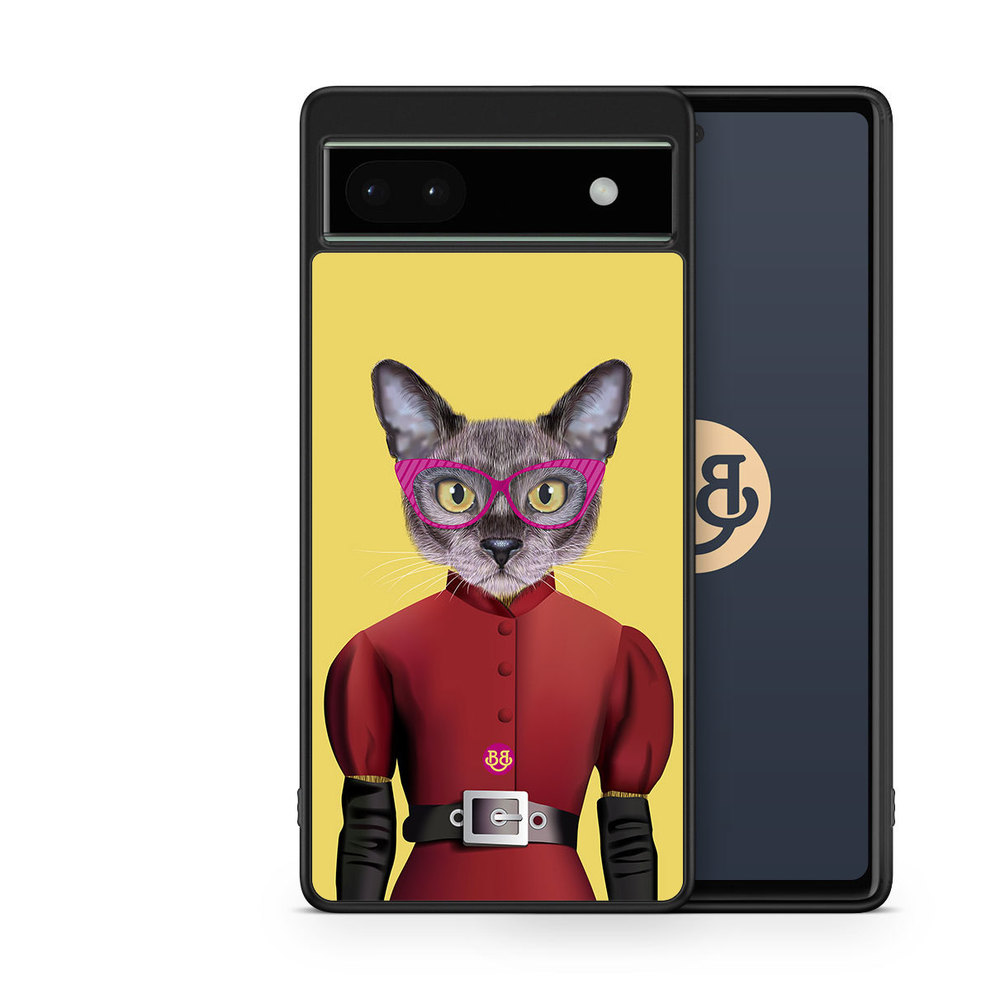 Google Pixel 6a Case - Hipster Cat