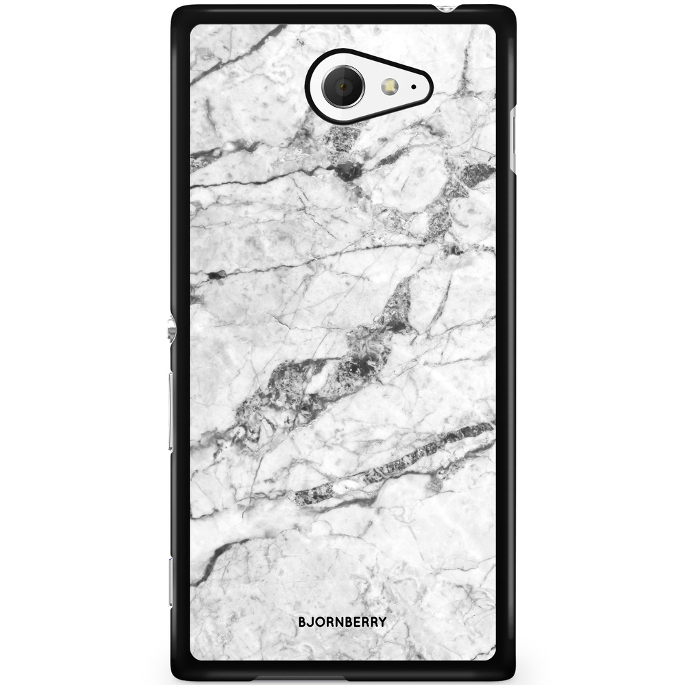Sony Xperia M2 Aqua Case - White Marble