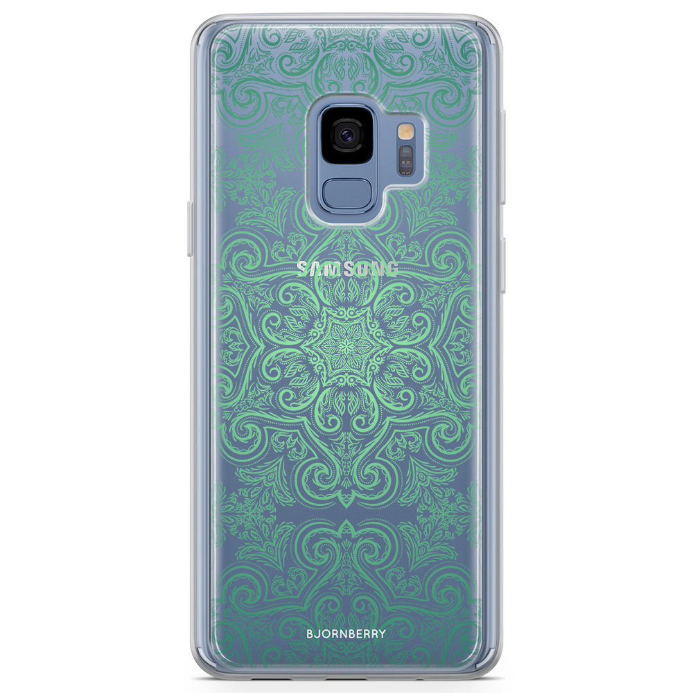 Samsung Galaxy S9 Fashion Case - Green Retro Pattern