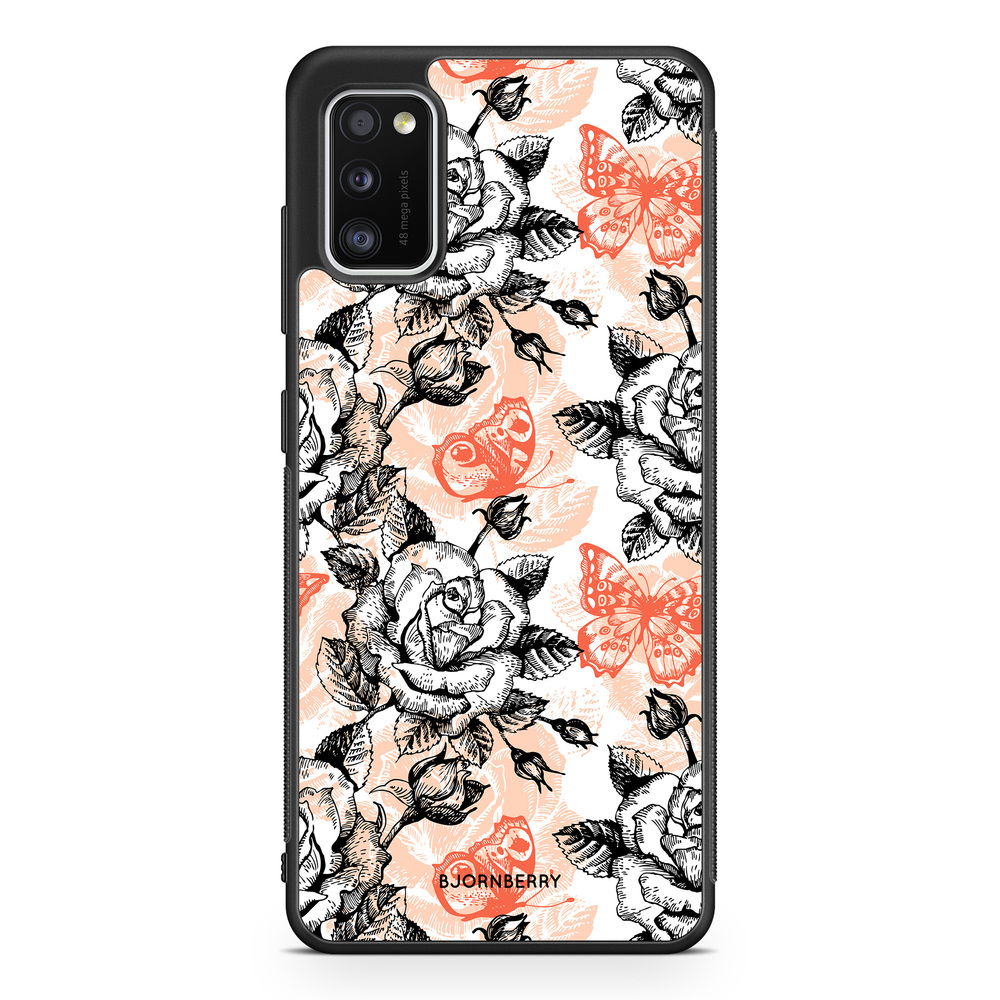 Samsung Galaxy A41 Case - Roses & Butterflies