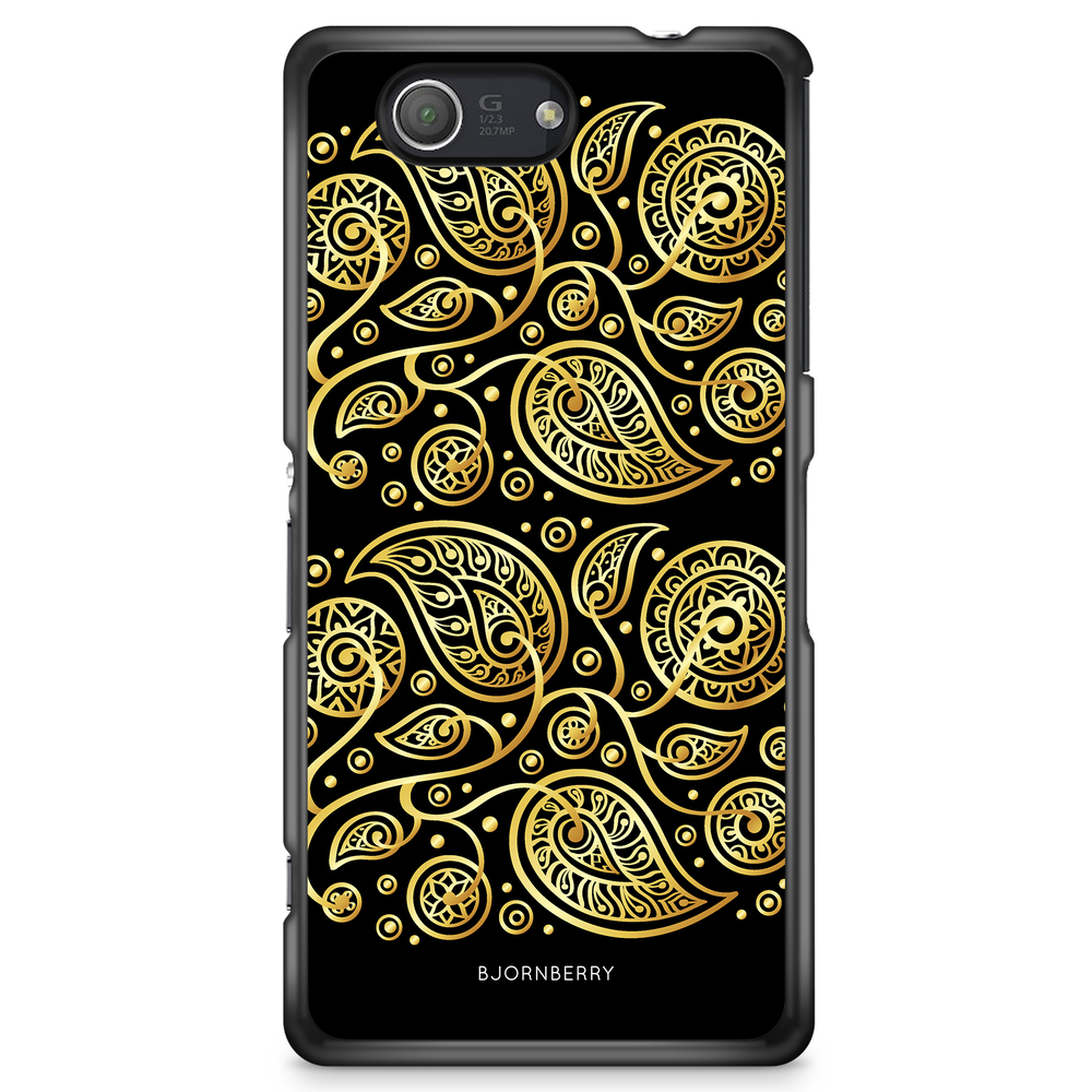Sony Xperia Z3 Compact Case - Gold Flowers