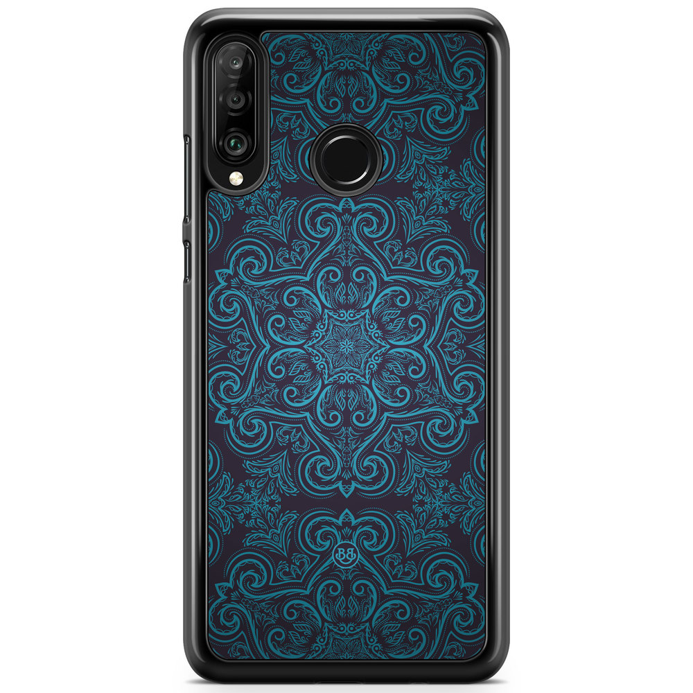 Huawei P30 Lite Case - Blue Retro Pattern