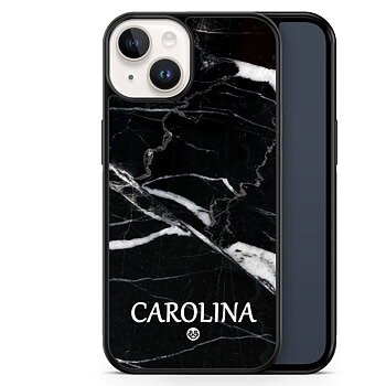 iPhone 14 Custom Case - Black Marble Name
