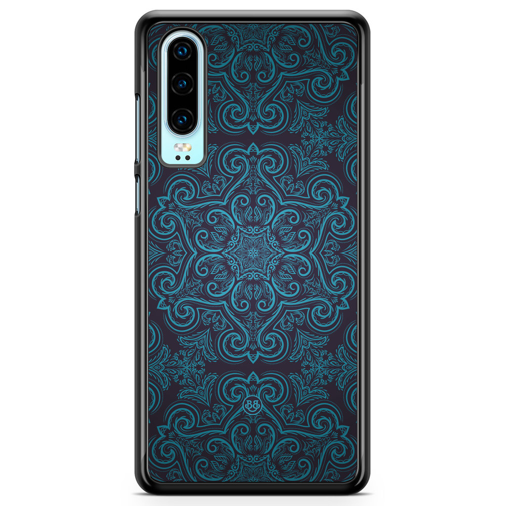 Huawei P30 Case - Blue Retro Pattern