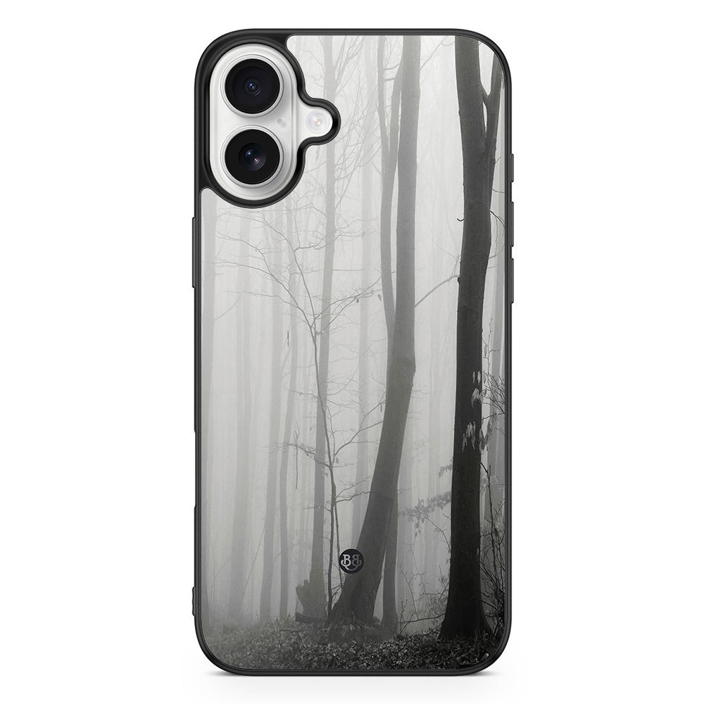 iPhone 16 Plus Case - Black/White Autumn