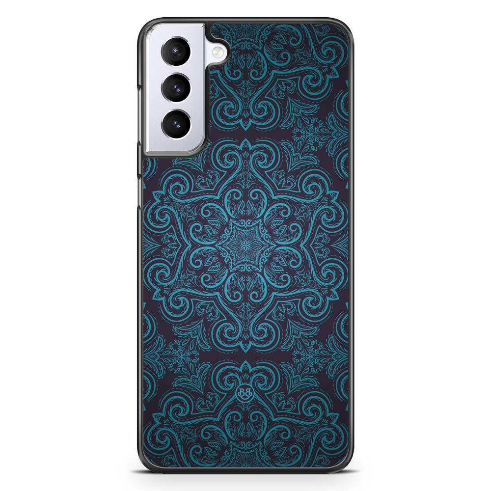 Samsung Galaxy S21 Plus Case - Blue Retro Pattern
