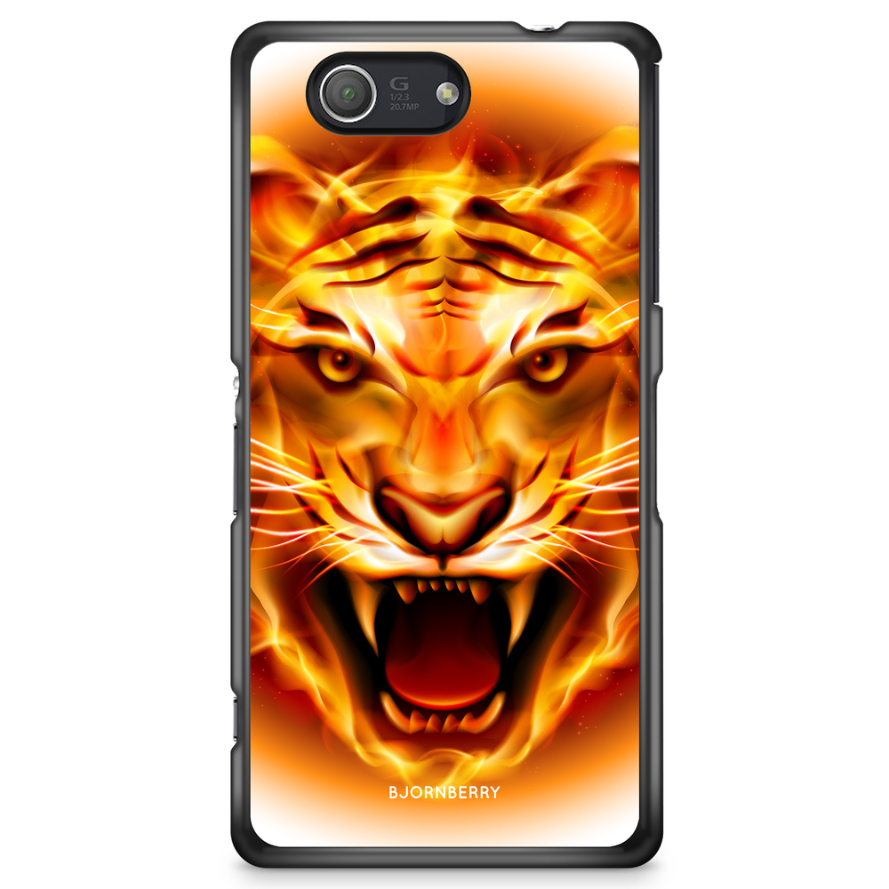 Sony Xperia Z3 Compact Case - Flames Tiger