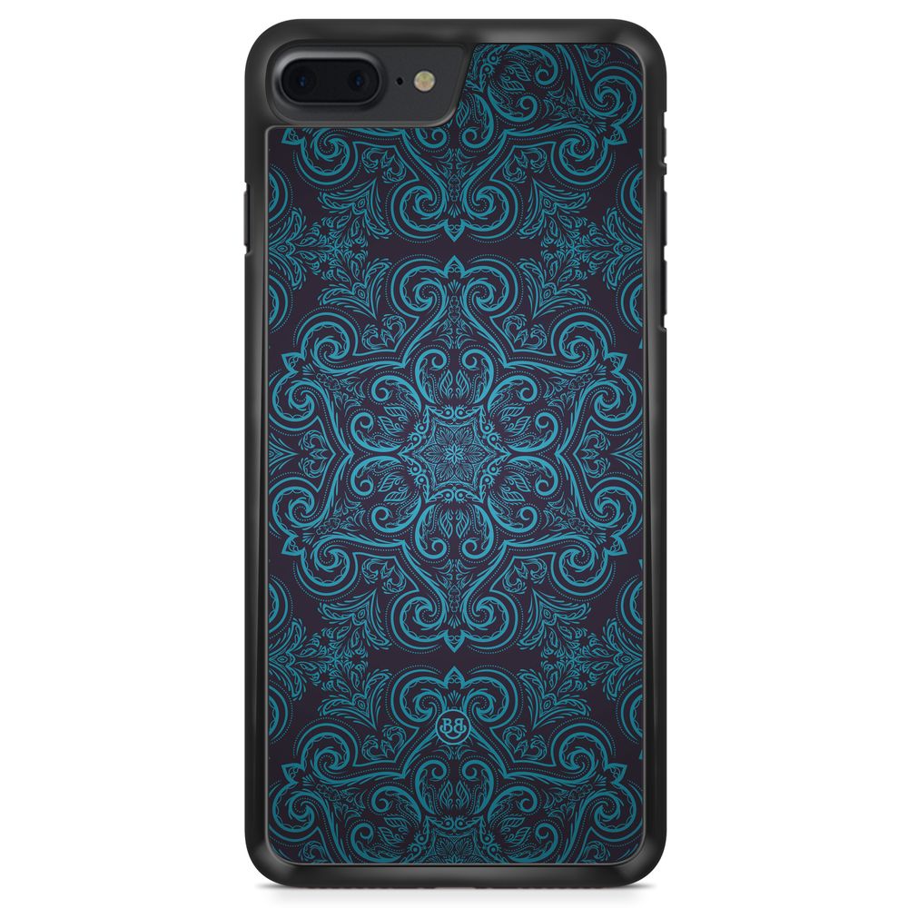iPhone 8 Plus Case - Blue Retro Pattern