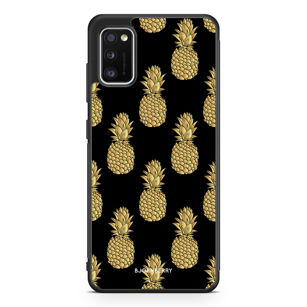 Samsung Galaxy A41 Case - Gold Pineapples