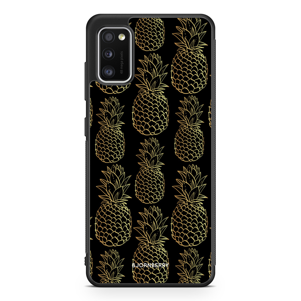 Samsung Galaxy A41 Case - Gold Pineapples
