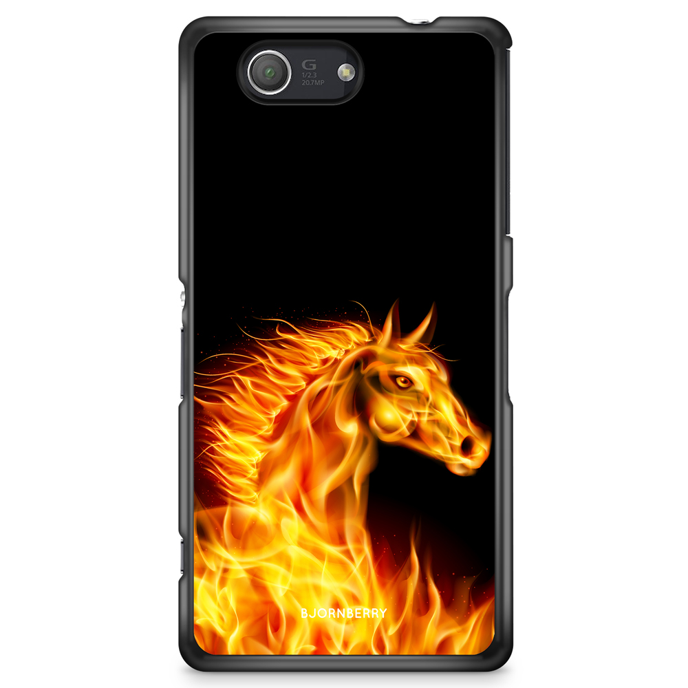 Sony Xperia Z3 Compact Case - Flames Horse