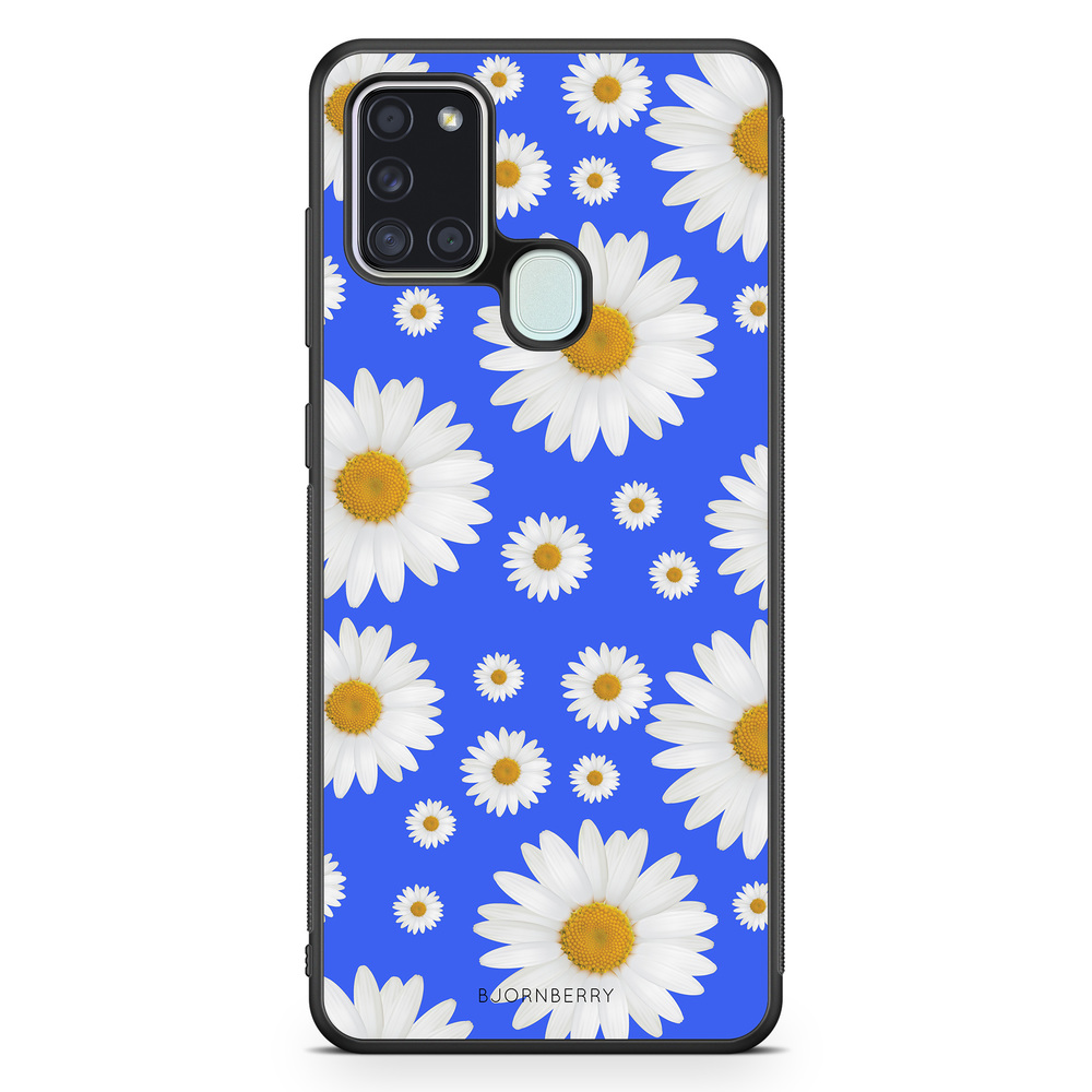 Samsung Galaxy A21s Case - Blue Daisy Flowers