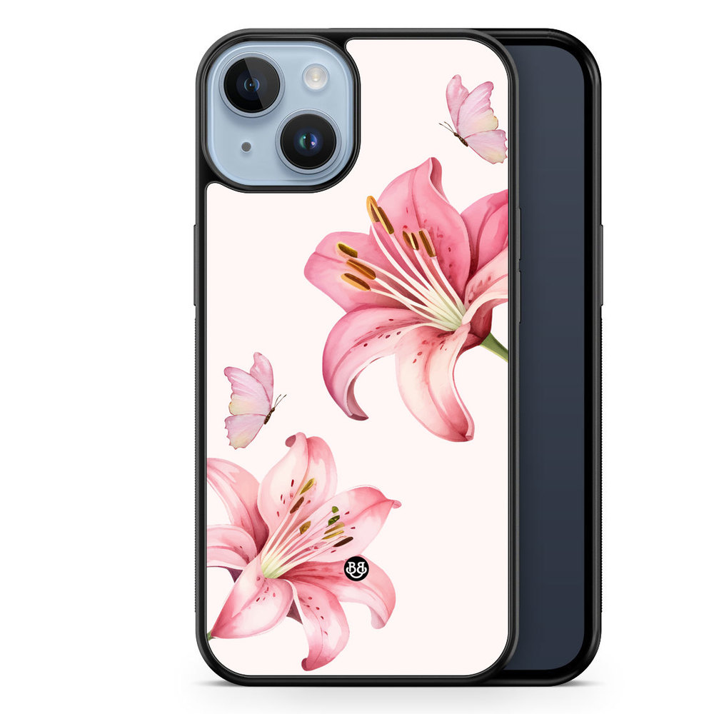 iPhone 14 Plus Case - WILD BLOOM - Pink Lily