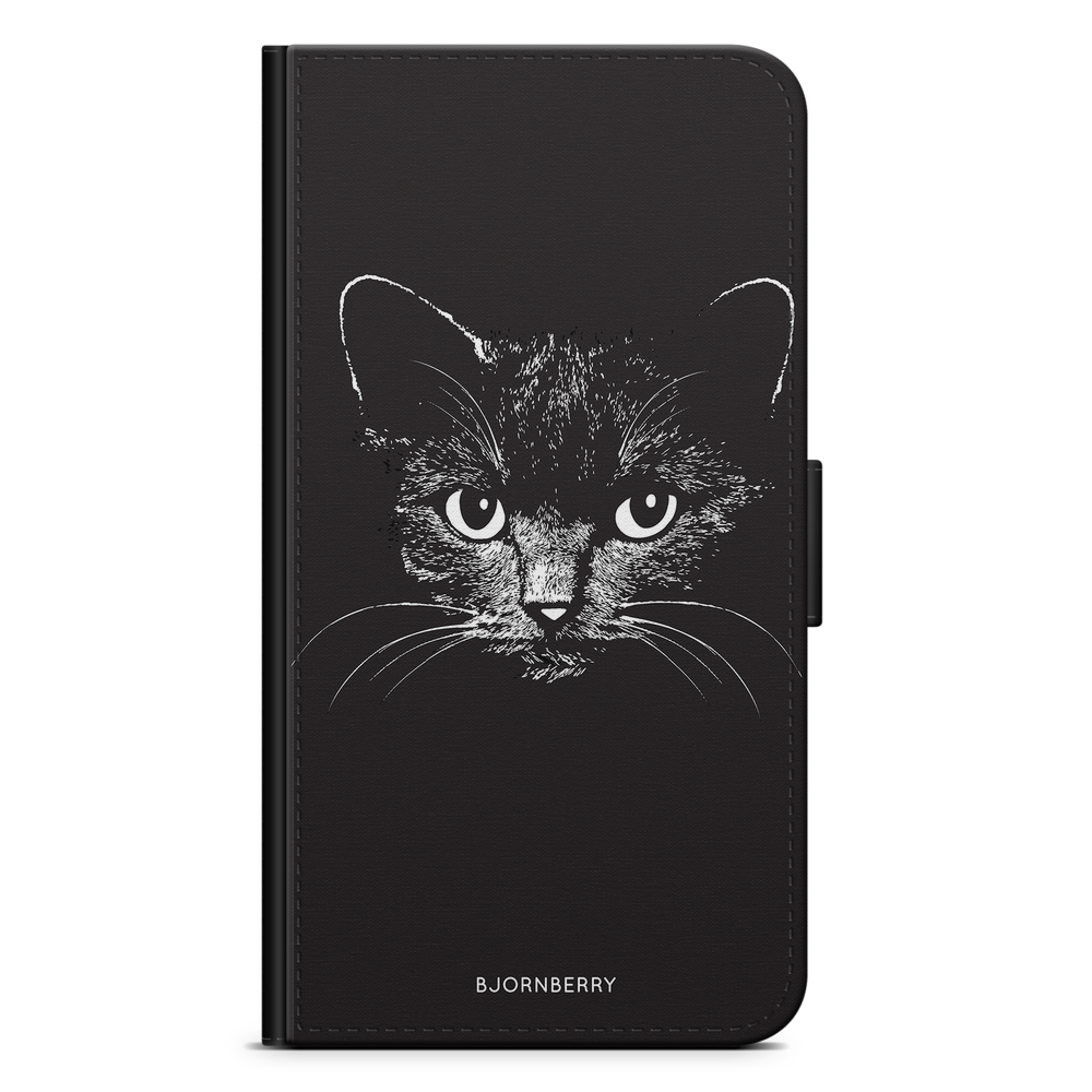 Huawei Honor 10 Wallet Case - Black/White Cat