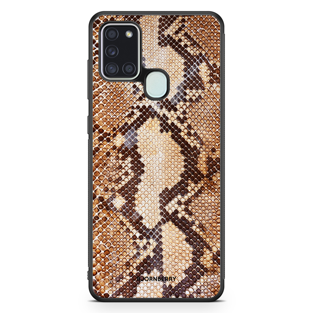 Samsung Galaxy A21s Case - Snakeskin Brown