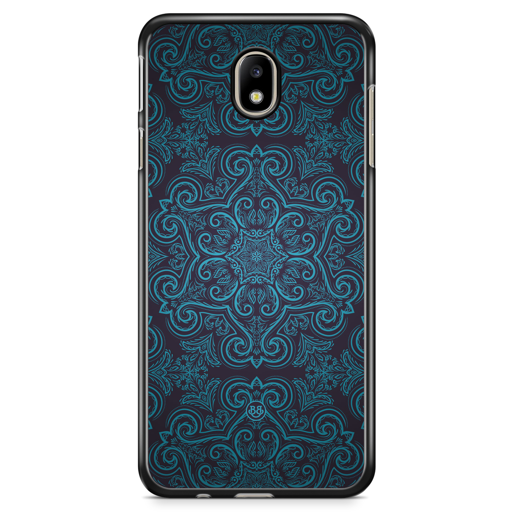 Samsung Galaxy J3 (2017) Case - Blue Retro Pattern
