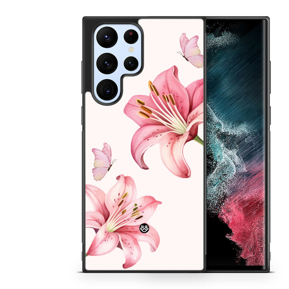Samsung Galaxy S23 Ultra 5G Case - WILD BLOOM - Pink Lily