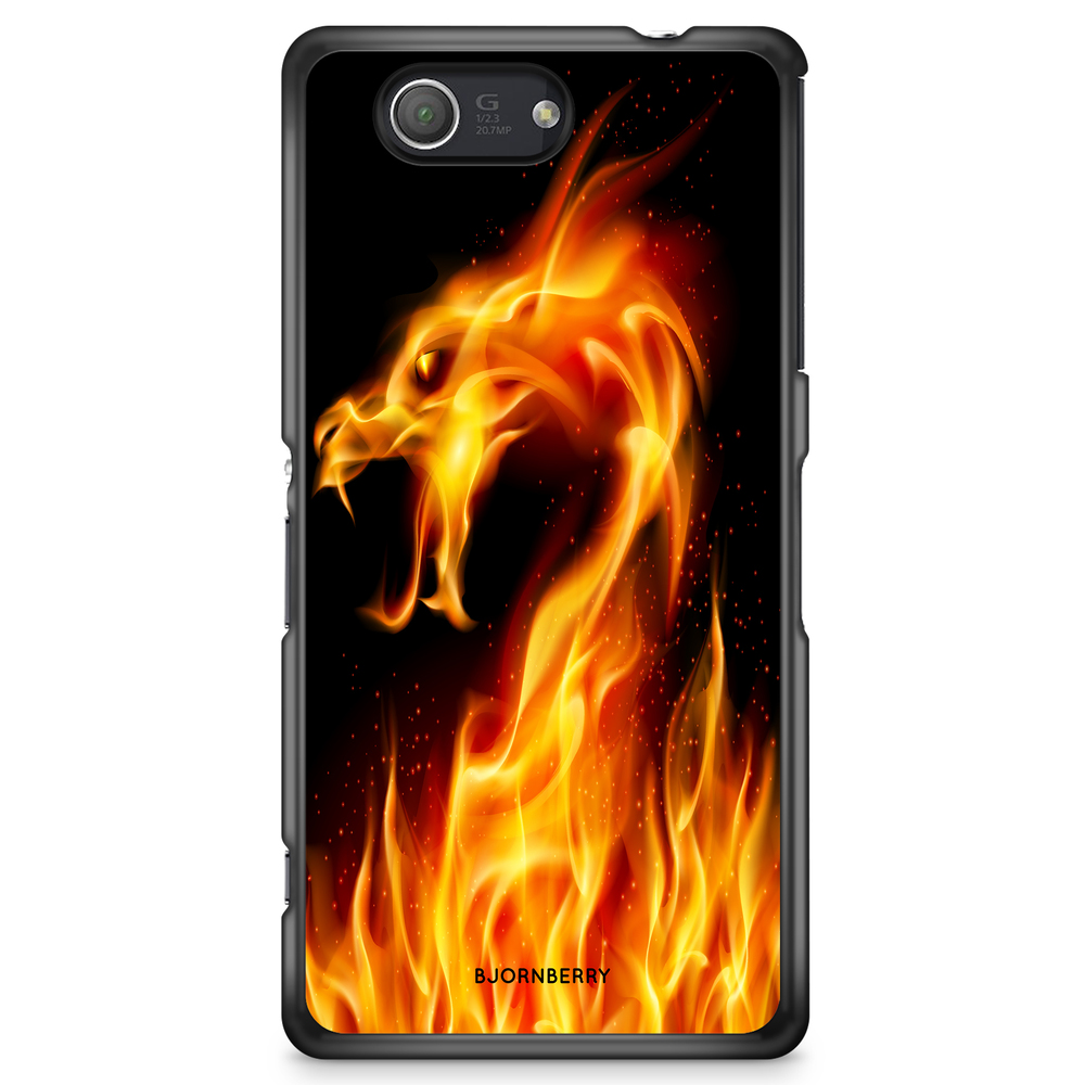 Sony Xperia Z3 Compact Case - Flames Dragon