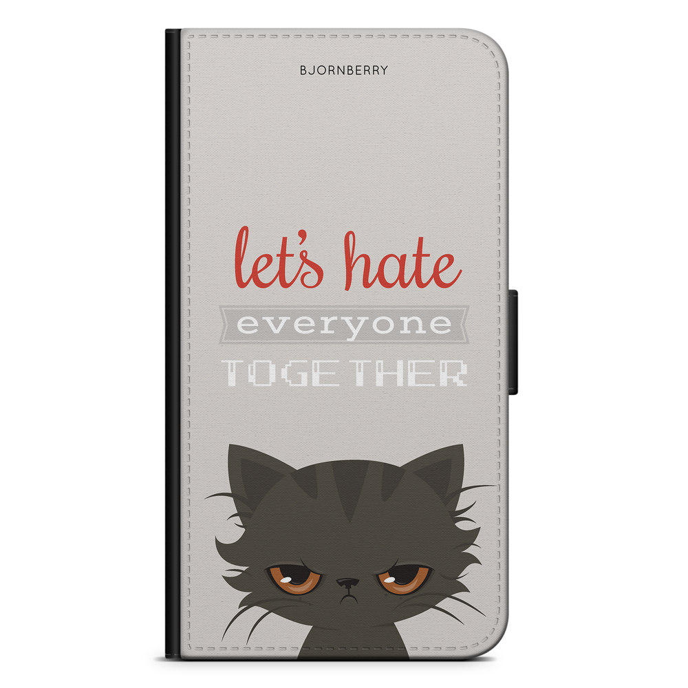 Huawei P30 Lite Wallet Case - Angry Cat