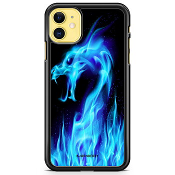 iPhone 11 Skal - Blå Flames Dragon