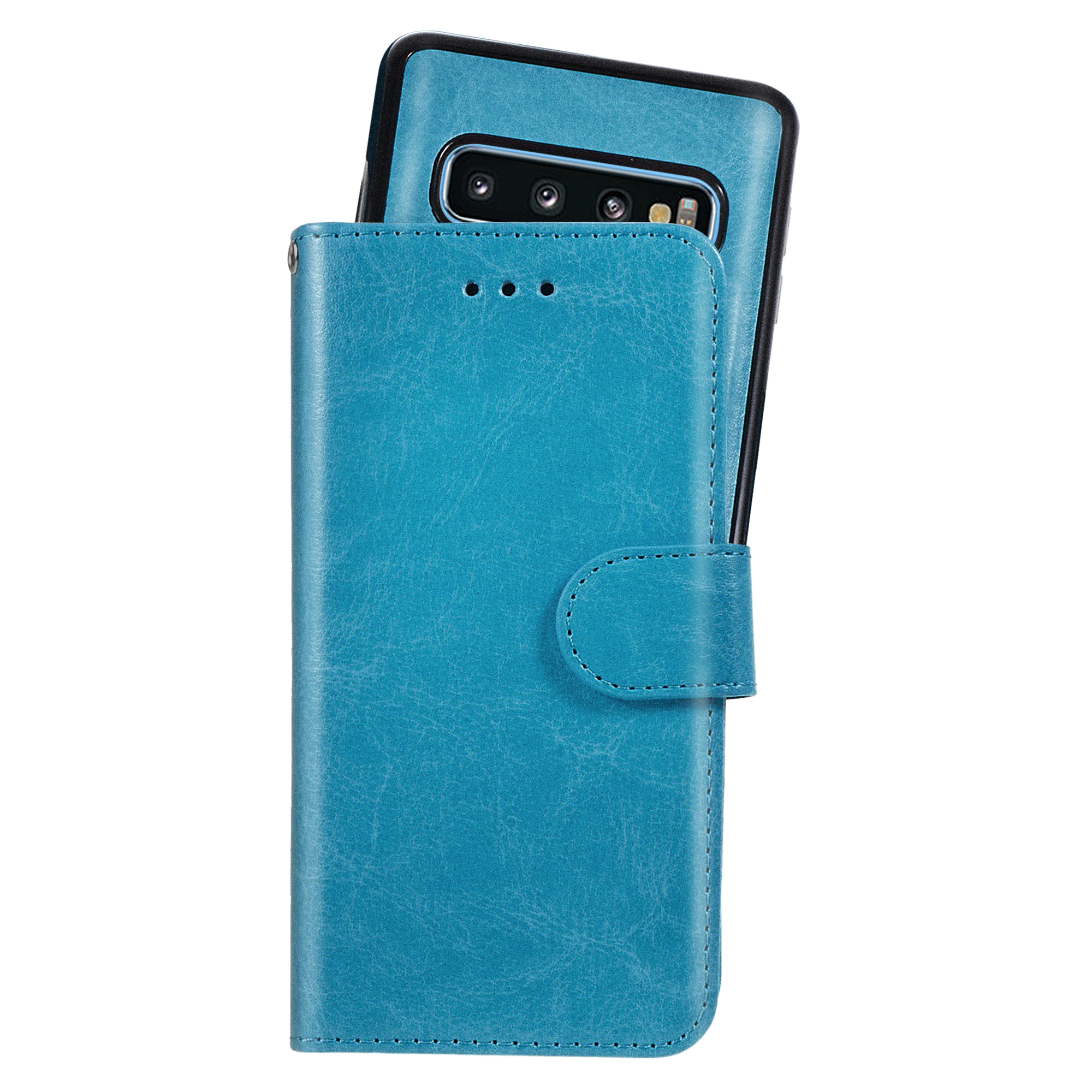 Samsung Galaxy S10 Magnet Wallet Case - Light Blue