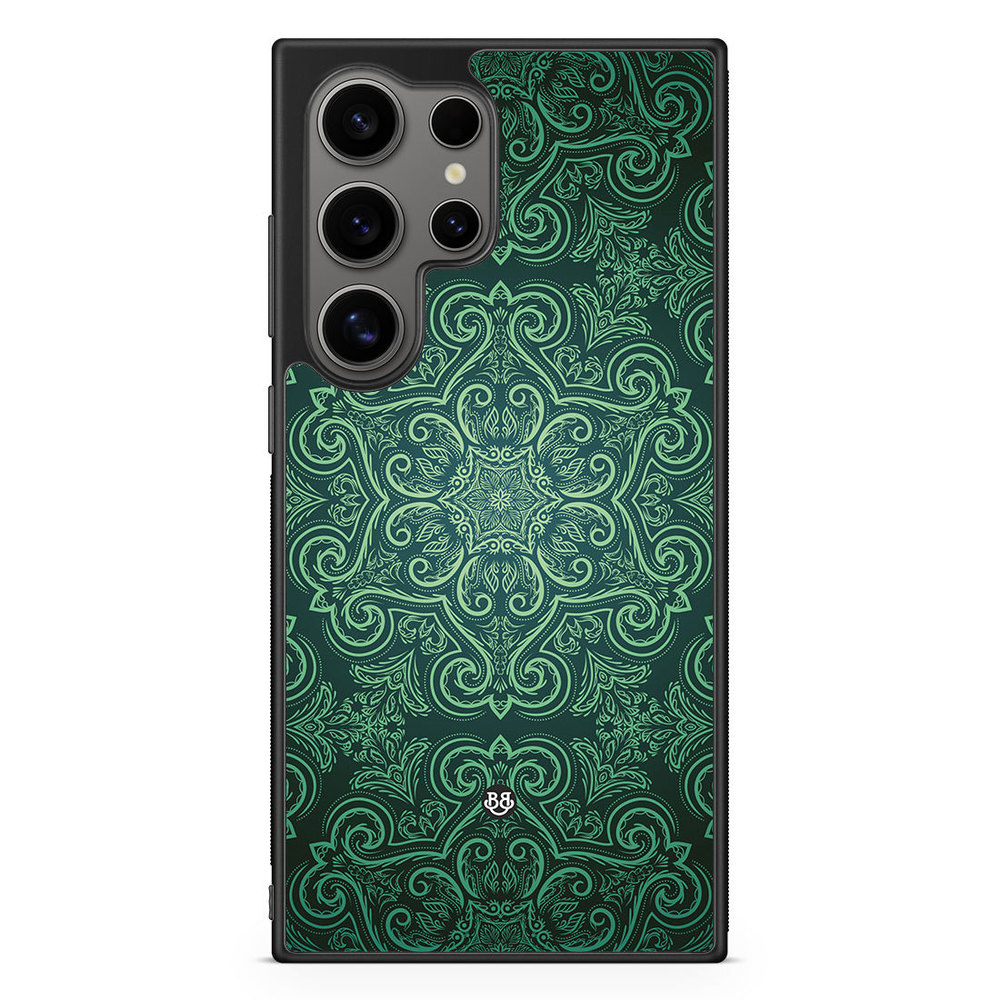 Samsung Galaxy S24 Ultra Case - Green Retro Pattern